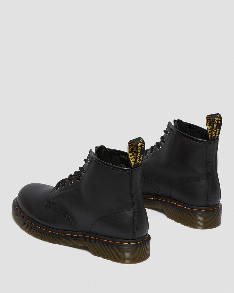 Black Men's Dr Martens 101 Leather Ankle Boots | CA 406VRW